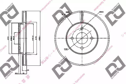 Тормозной диск DJ PARTS BD2069